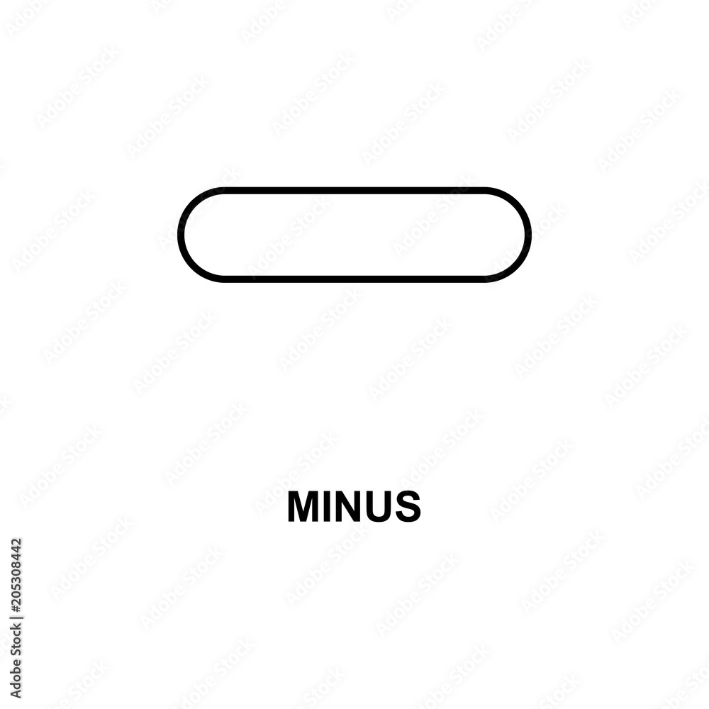 minus sign icon. Element of simple web icon with name for mobile concept and web apps. Thin line minus sign icon can be used for web and mobile minus sign icon. Element of simple web icon with name for mobile concept and web apps. Thin line minus sign icon can be used for web and mobile