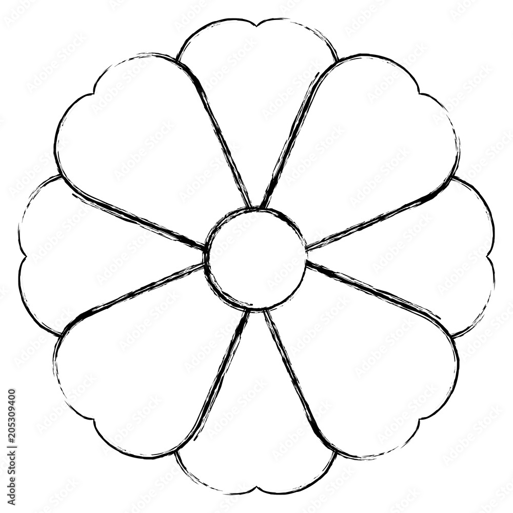 Fototapeta premium beautiful flower decorative icon vector illustration design