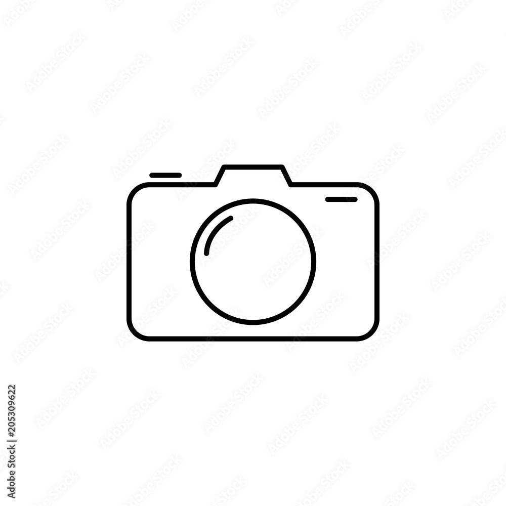 camera icon. Element of simple travel icon for mobile concept and web apps. Thin line camera icon can be used for web and mobile