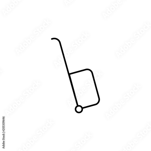 trolley for a suitcase icon. Element of simple travel icon for mobile concept and web apps. Thin line trolley for a suitcase icon can be used for web and mobile