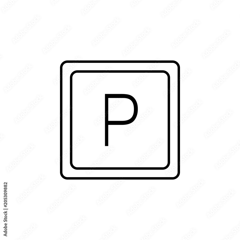 parking sign icon. Element of simple travel icon for mobile concept and web apps. Thin line parking sign icon can be used for web and mobile parking sign icon. Element of simple travel icon for mobile concept and web apps. Thin line parking sign icon can be used for web and mobile