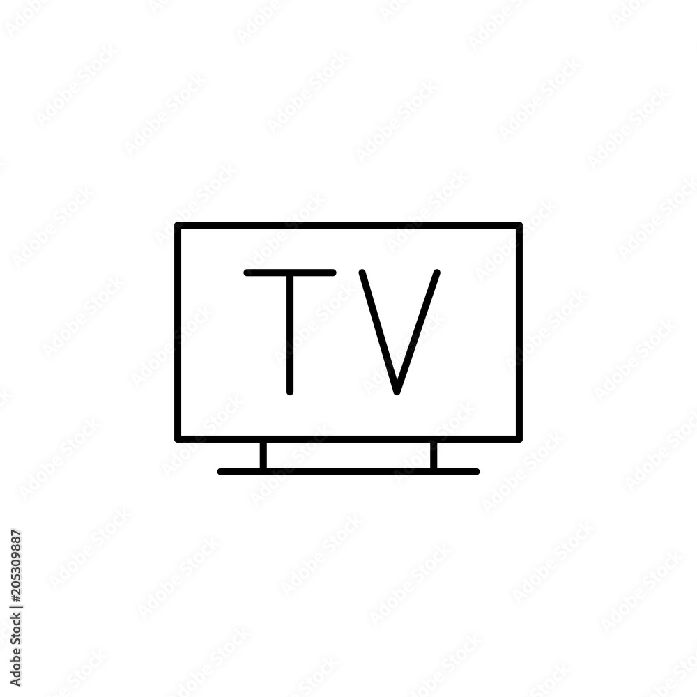 TV icon. Element of simple travel icon for mobile concept and web apps. Thin line TV icon can be used for web and mobile TV icon. Element of simple travel icon for mobile concept and web apps. Thin line TV icon can be used for web and mobile