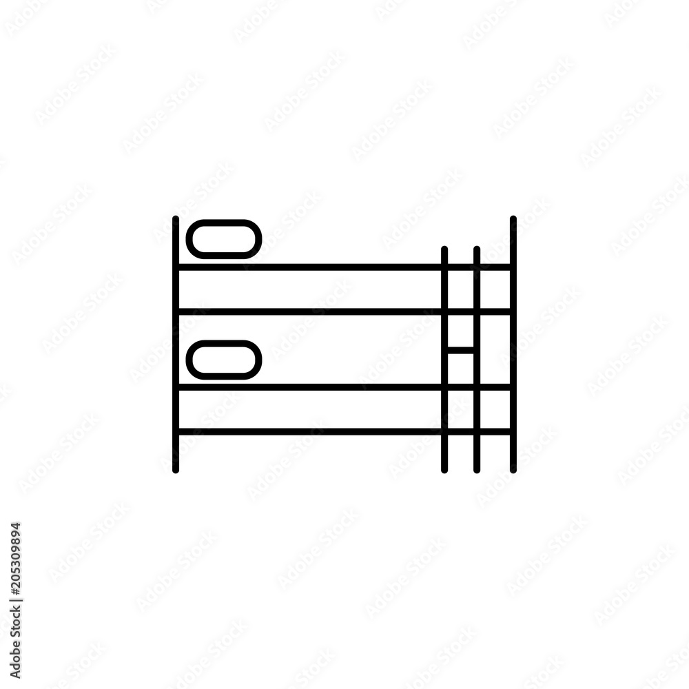 double-decker bed icon. Element of simple travel icon for mobile concept and web apps. Thin line double-decker bed icon can be used for web and mobile double-decker bed icon. Element of simple travel icon for mobile concept and web apps. Thin line double-decker bed icon can be used for web and mobile