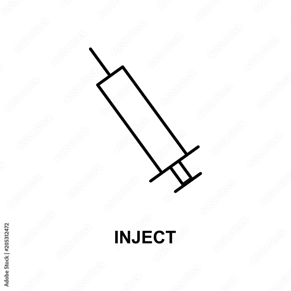 injection icon. Element of simple web icon with name for mobile concept and web apps. Thin line injection icon can be used for web and mobile injection icon. Element of simple web icon with name for mobile concept and web apps. Thin line injection icon can be used for web and mobile