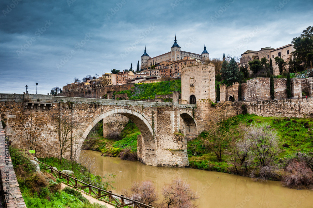 Toledo city and the Tagus River