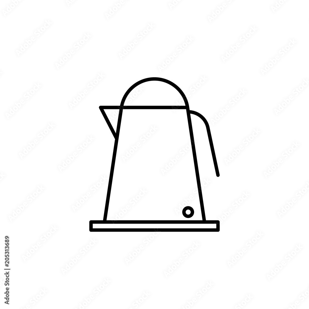 Fototapeta premium Electric kettle icon. Element of simple web icon with name for mobile concept and web apps. Thin line Electric kettle icon can be used for web and mobile