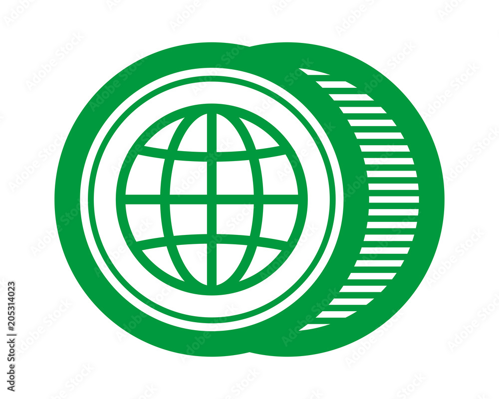 green globe earth vector image symbol icon green globe earth vector image symbol icon