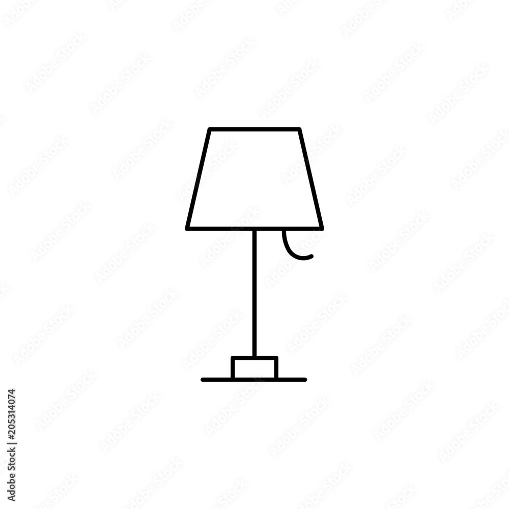 table lamp icon. Element of simple web icon with name for mobile concept and web apps. Thin line table lamp icon can be used for web and mobile table lamp icon. Element of simple web icon with name for mobile concept and web apps. Thin line table lamp icon can be used for web and mobile