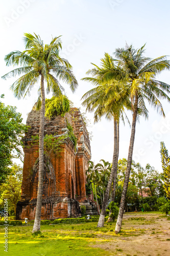 Twin towers - an ancient architecture of Cham, Quy Nhon, Viet Nam