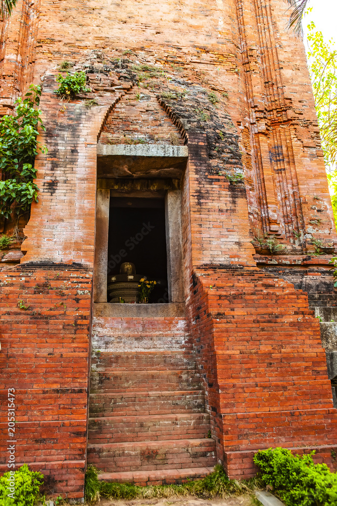 Twin towers - an ancient architecture of Cham, Quy Nhon, Viet Nam