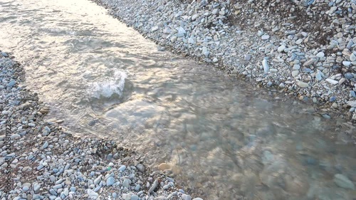 Wallpaper Mural Beautiful mountain river flowing in a quick rocky riverbed. Torontodigital.ca