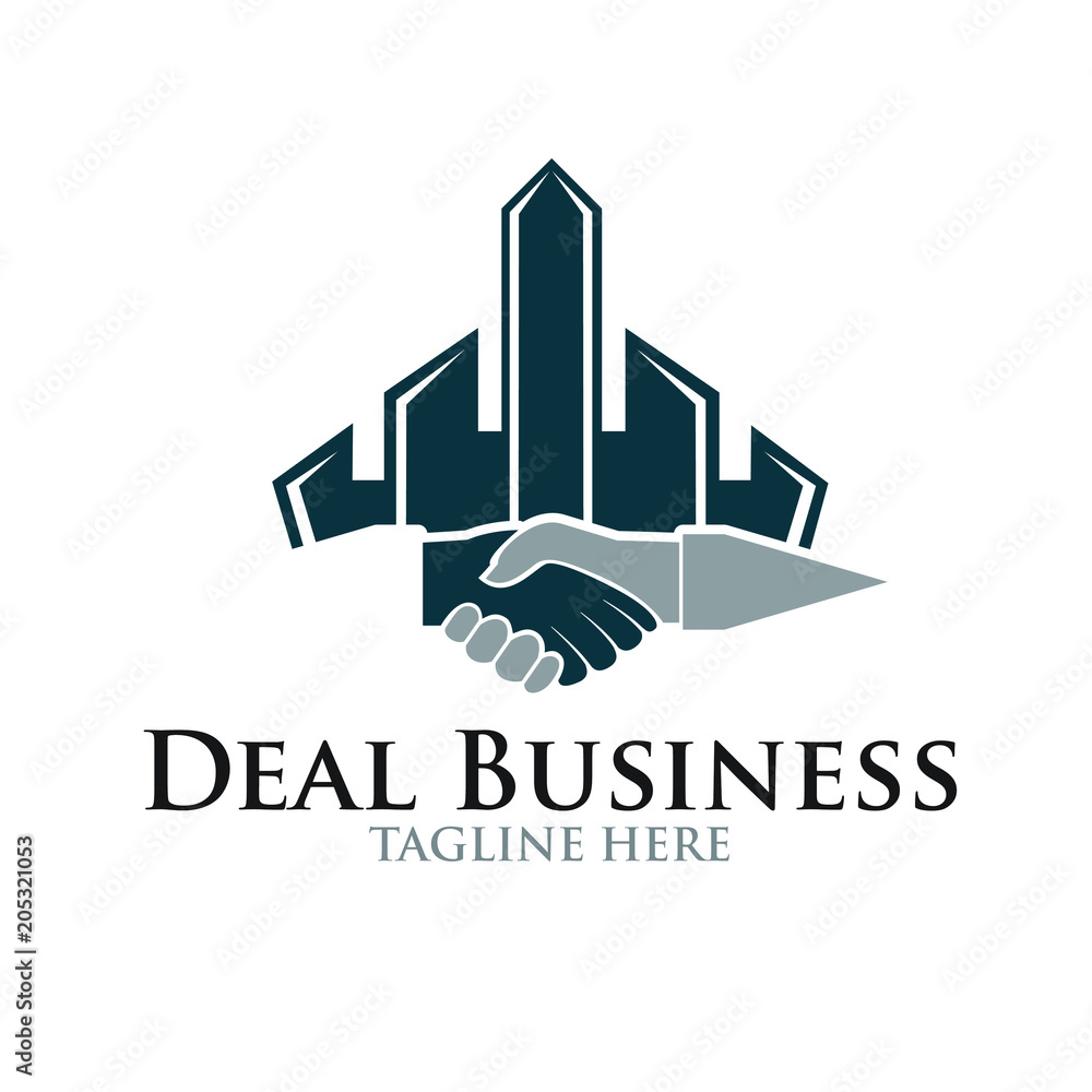 Fototapeta premium business deal logo