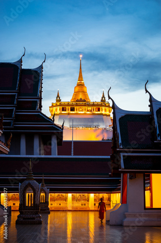 Golden Mountain Temple or Wat Saket Bangkok.