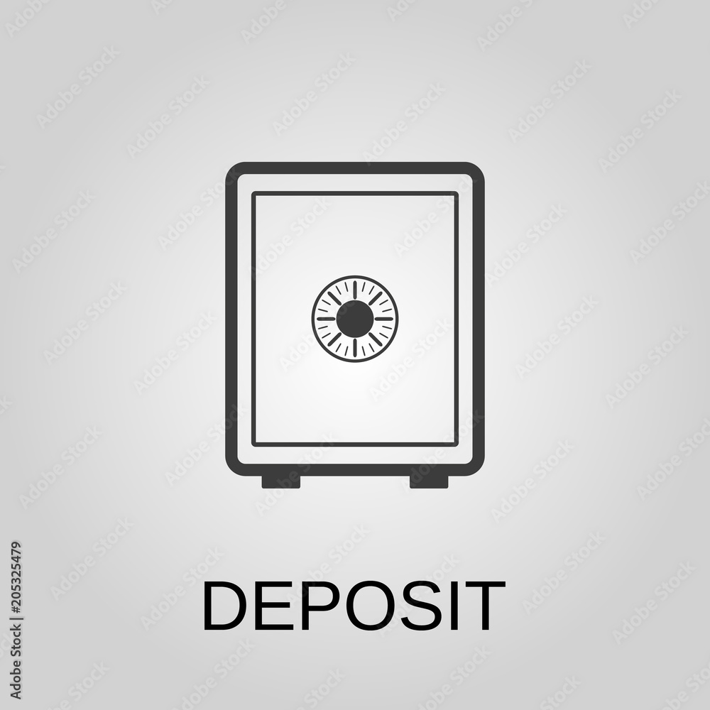 Deposit icon. Deposit symbol. Flat design. Stock - Vector illustration Deposit icon. Deposit symbol. Flat design. Stock - Vector illustration