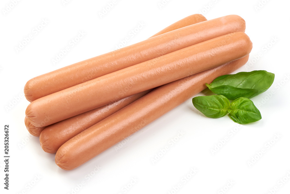Pork Sausages, isolated on a white background Pork Sausages, isolated on a white background