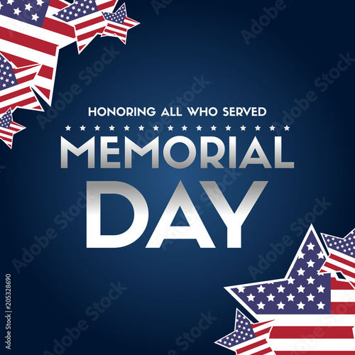 Happy memorial day papper banner