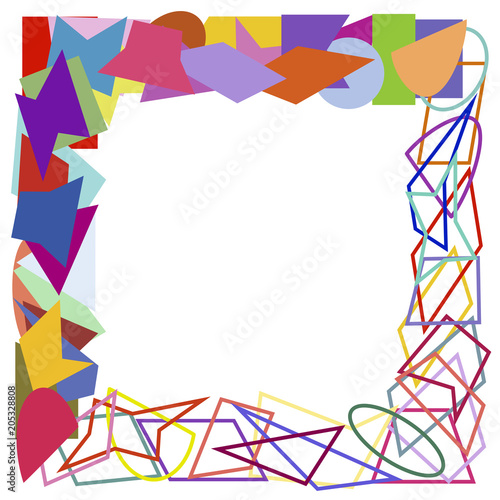 Abstract frame of geometric shapes