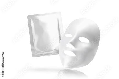Facial mask with foil pack