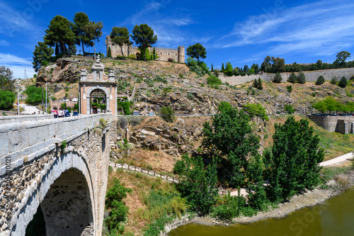 Alcantara Bridge, view from the defensive walls of Toledo