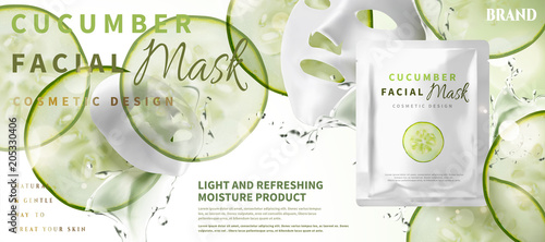 Cucumber facial mask