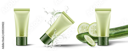 Set of cucumber cosmetic product