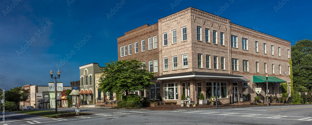 JUNE 26, 2017 SENOIA GEORGIA - -Historic small town in south where "Walking Dead" is filmed for Television - obrazy, fototapety, plakaty 