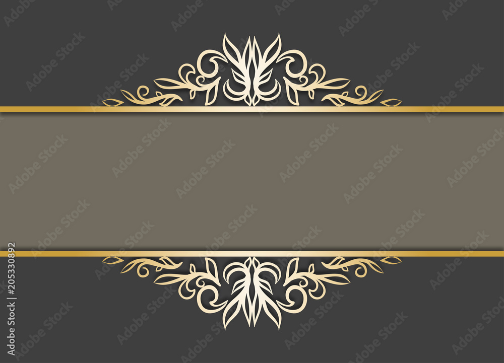 Black And Golden Background, Royal Ornament 