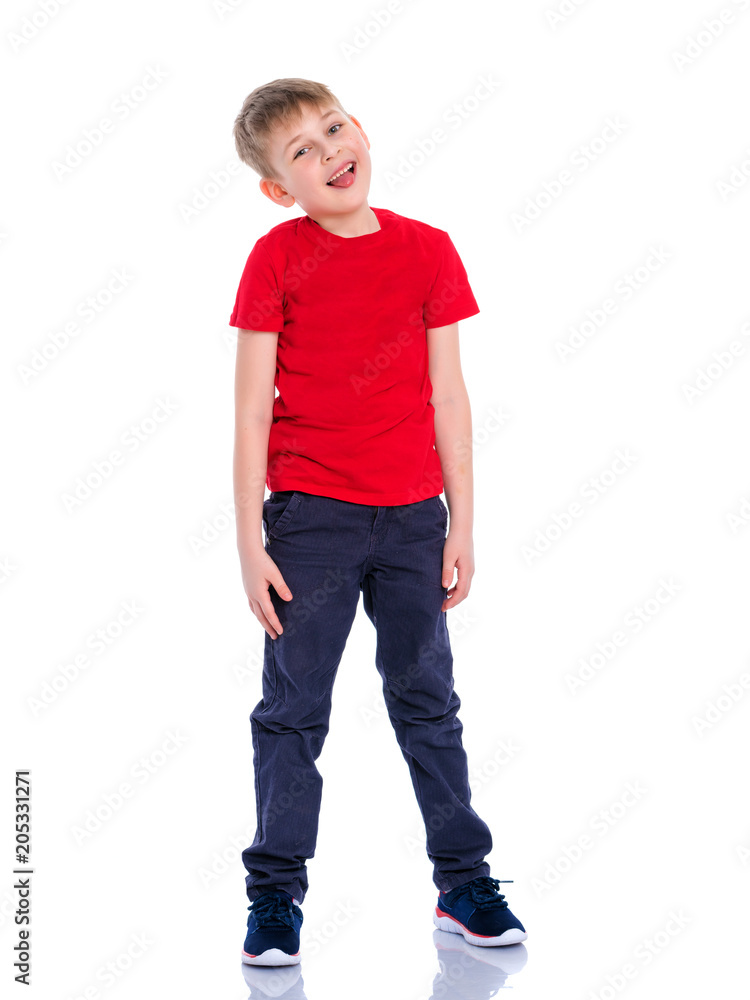 Fototapeta premium Handsome little boy laughing.