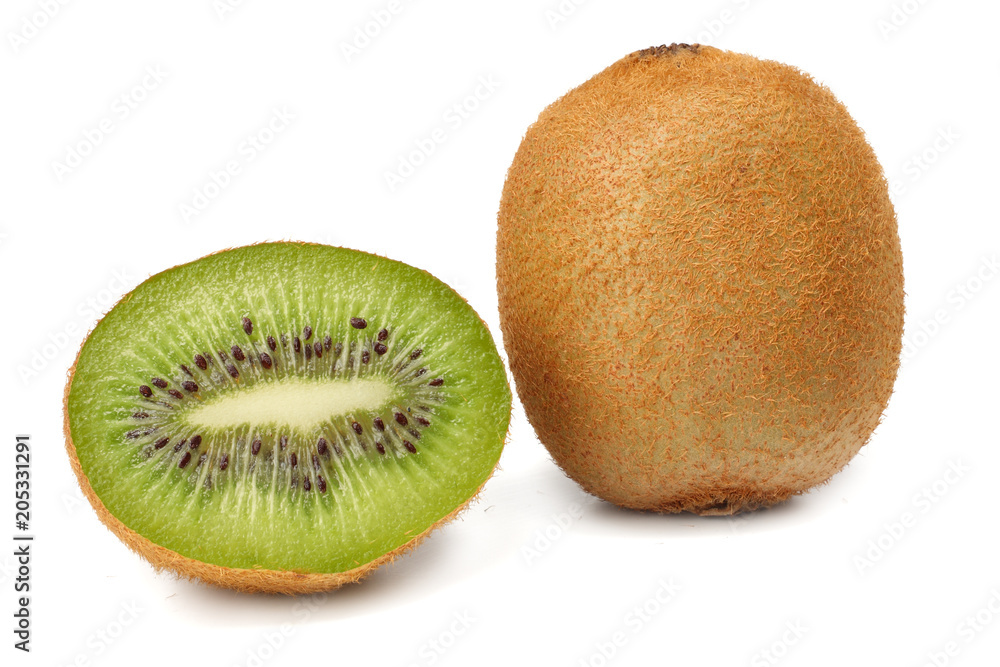 Slices kiwi fruit isolated on white background Slices kiwi fruit isolated on white background