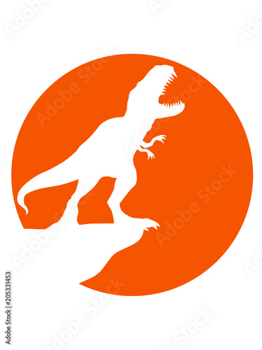 cool mond nacht klippe heulen wolf silhouette schwarz umriss t-rex b  se br  llen tyranosaurus rex gef  hrlich fressen dino dinosaurier saurier clipart comic cartoon design