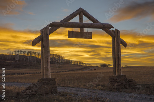 Westerm gateway at sunset, Hastings Mesa, Ridgway photo