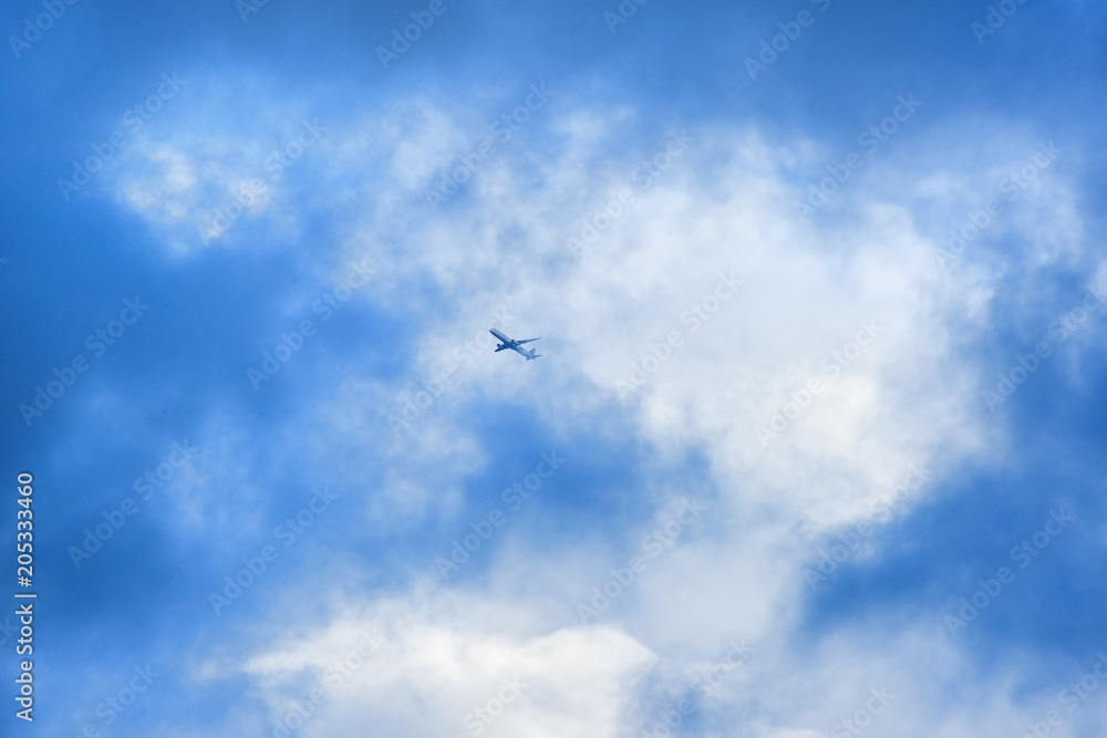 Plane in the clouds