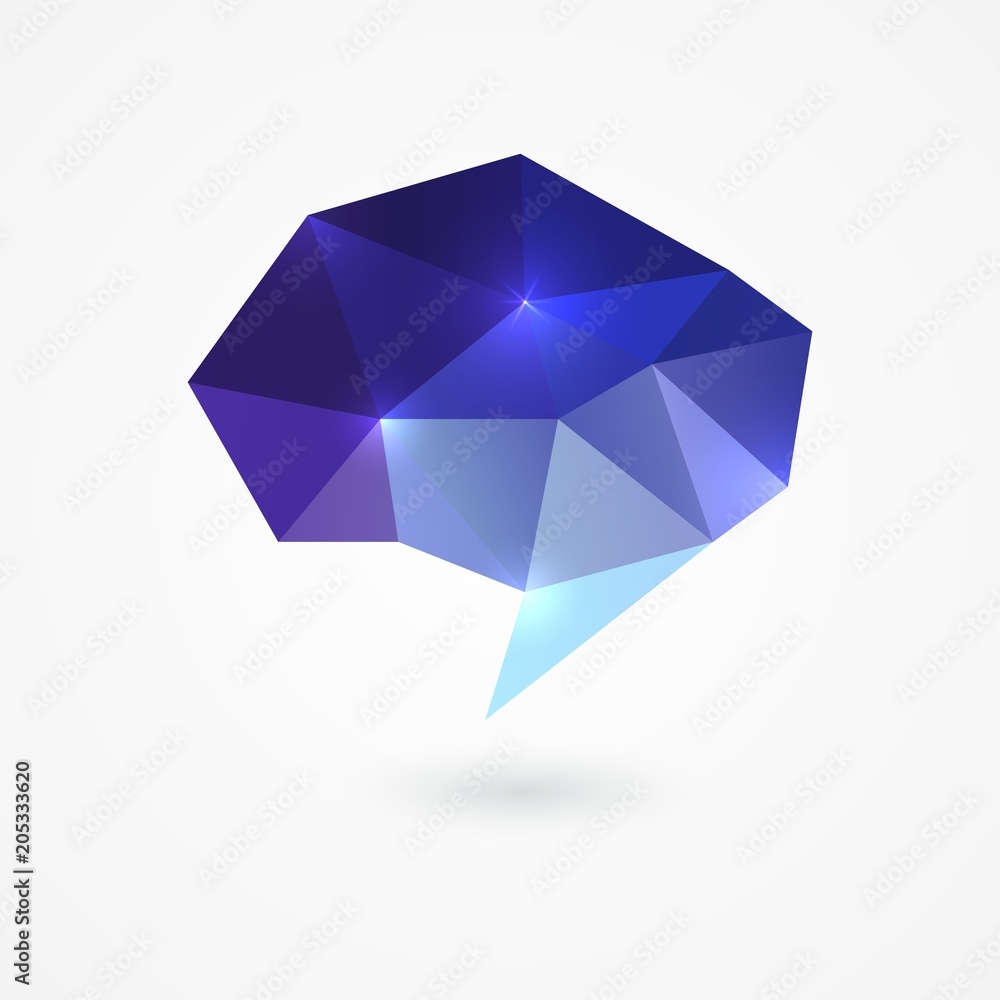 Polygonal speech bubble Polygonal speech bubble