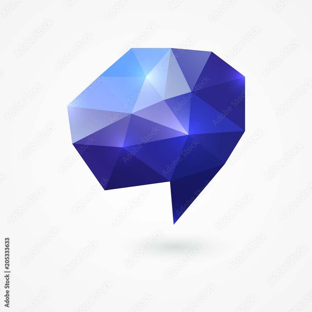 Polygonal speech bubble Polygonal speech bubble