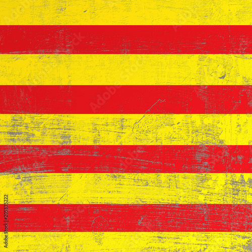 scratched Catalonia flag