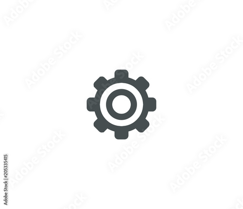 Settings vector icon. Black illustration isolated on white background for graphic and web design.
