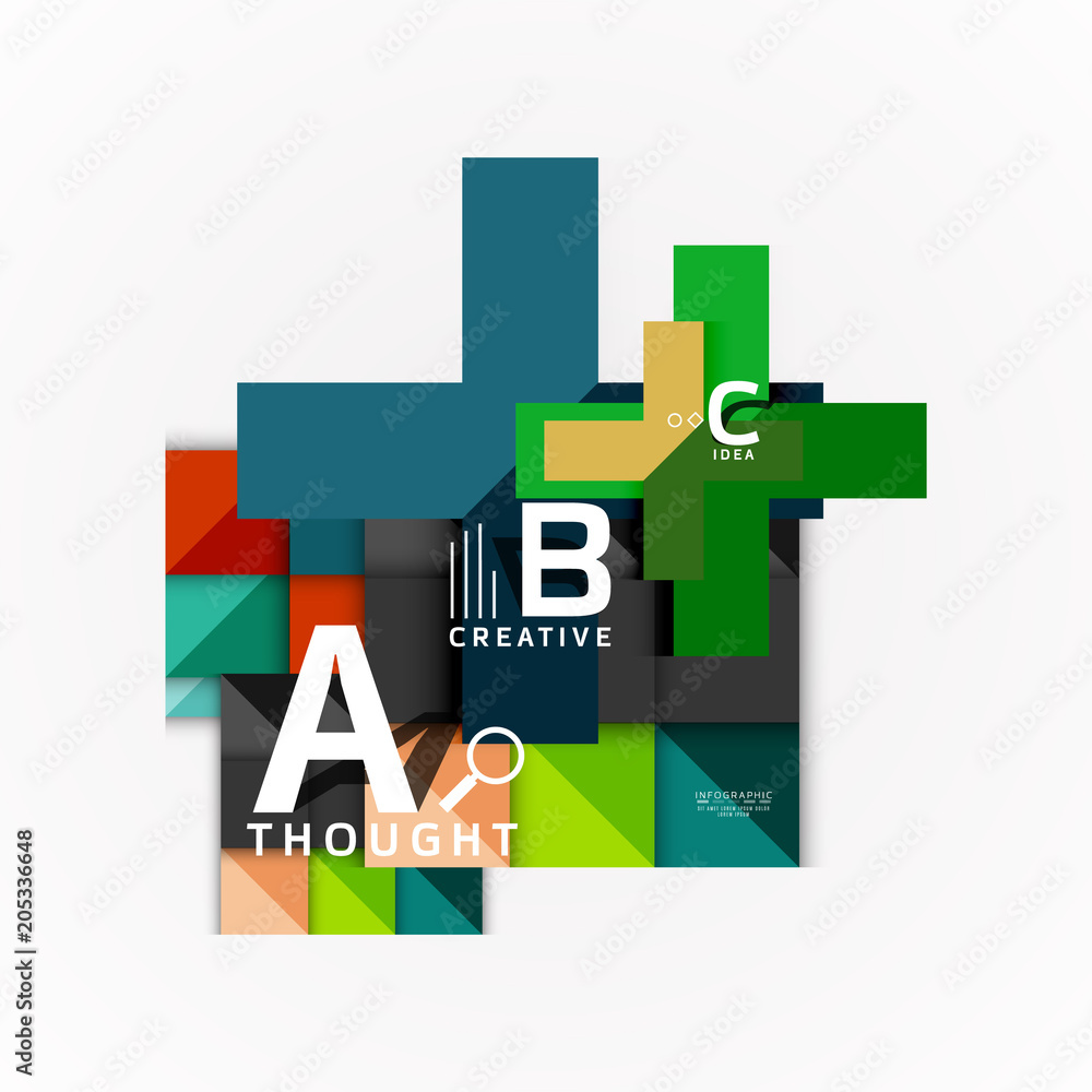 Paper infographic banner template with a b c options, infographics elements Paper infographic banner template with a b c options, infographics elements
