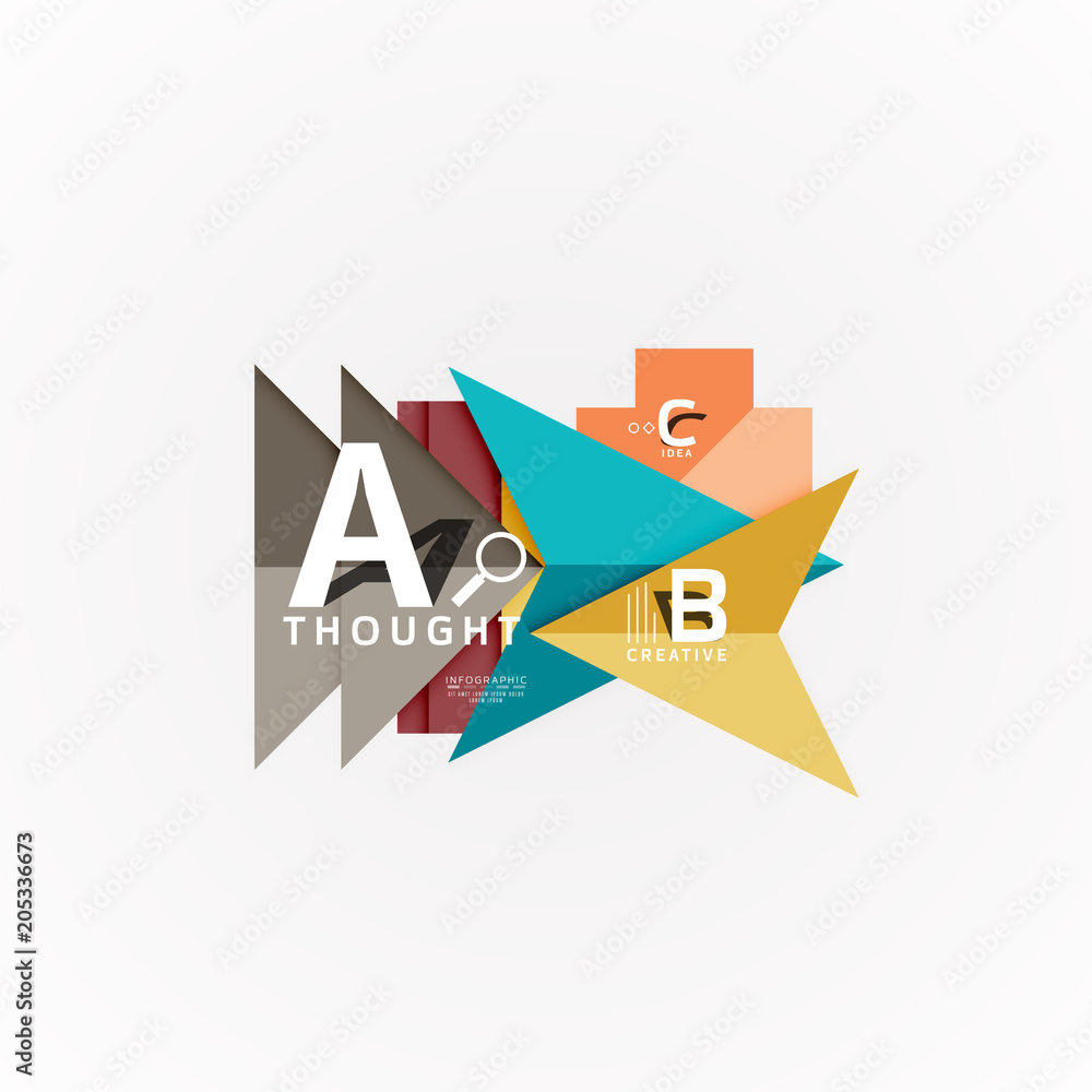 Paper infographic banner template with a b c options, infographics elements Paper infographic banner template with a b c options, infographics elements