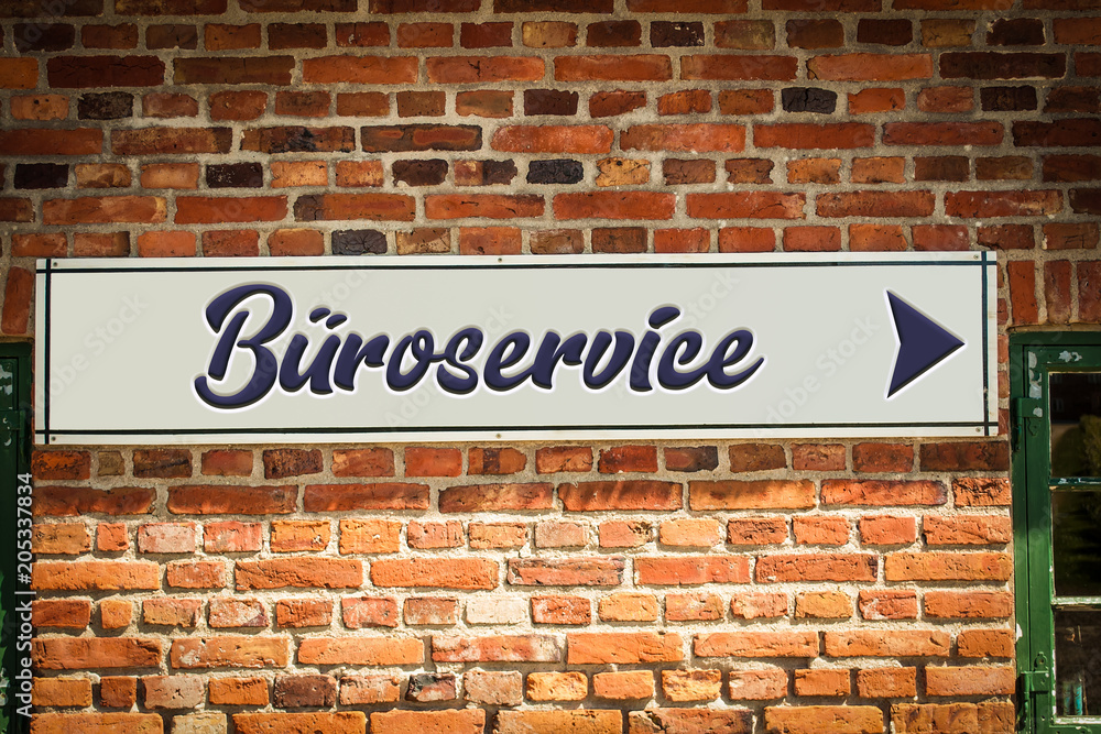 Fototapeta premium Schild 318 - Büroservice