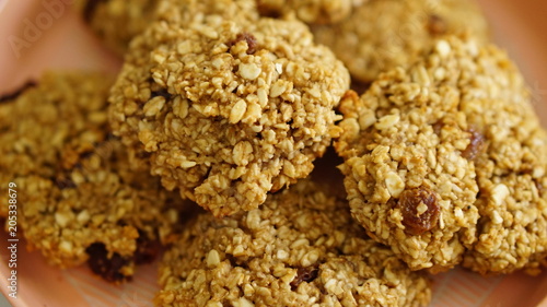 healthy biscuits standing on a white background