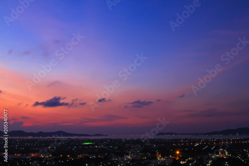 Beautiful sky at twilight time for background © YODCHAI