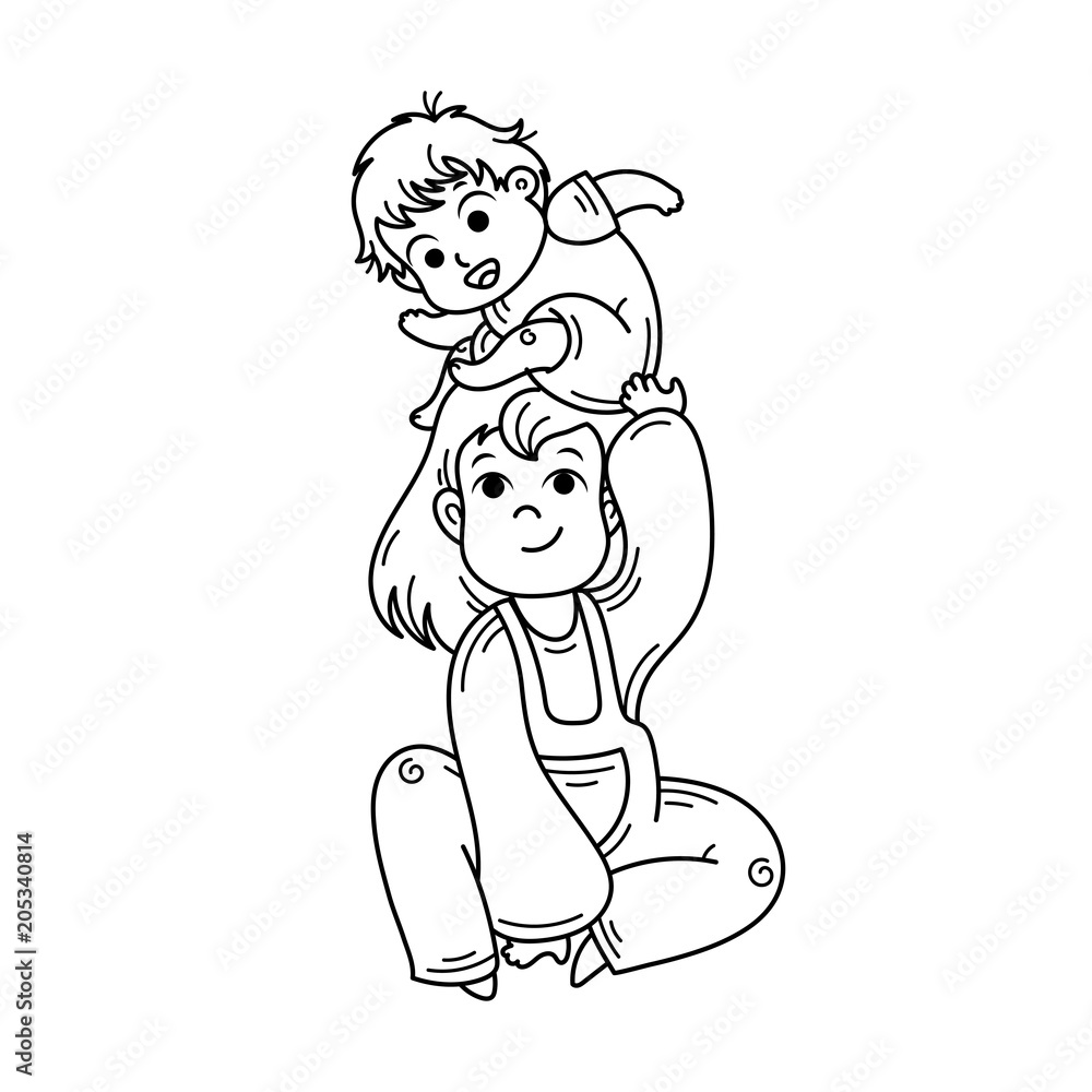 Obraz premium Cute cartoon kids. Vector and illustration.