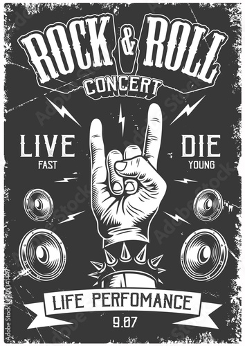 Rock and roll poster