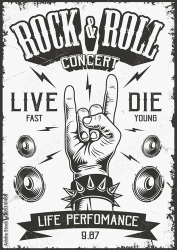 Rock and roll poster