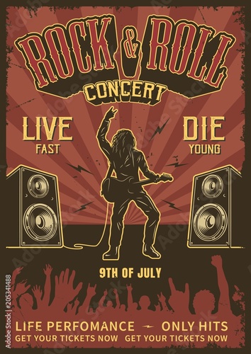 Rock and roll poster