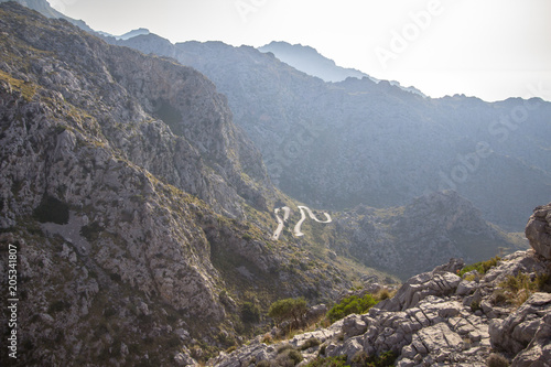 Winding road in mountains on Mallorca, Spain © robertdering