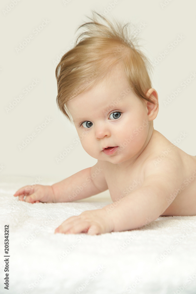 Portrait of five months old baby Portrait of five months old baby
