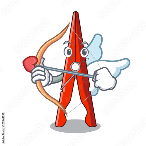 Cupid clothes peg character cartoon