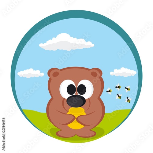 Vector Funny Bear