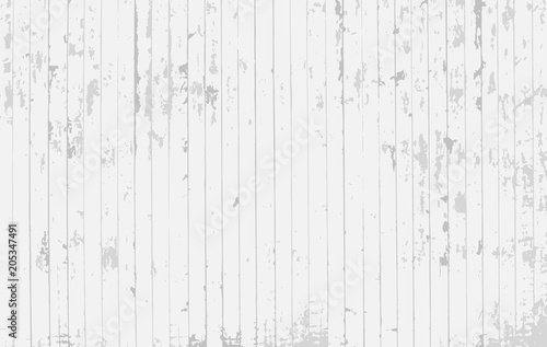 White wooden planks, table floor surface. Wooden board texture. Vector illustration.